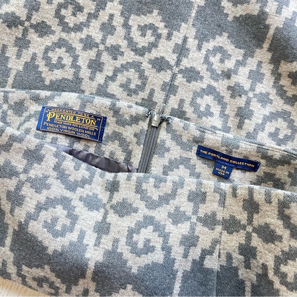 Pendleton the Portland collection 100% Virgin Wool Geometric Midi Pencil Skirt - Picture 6 of 14
